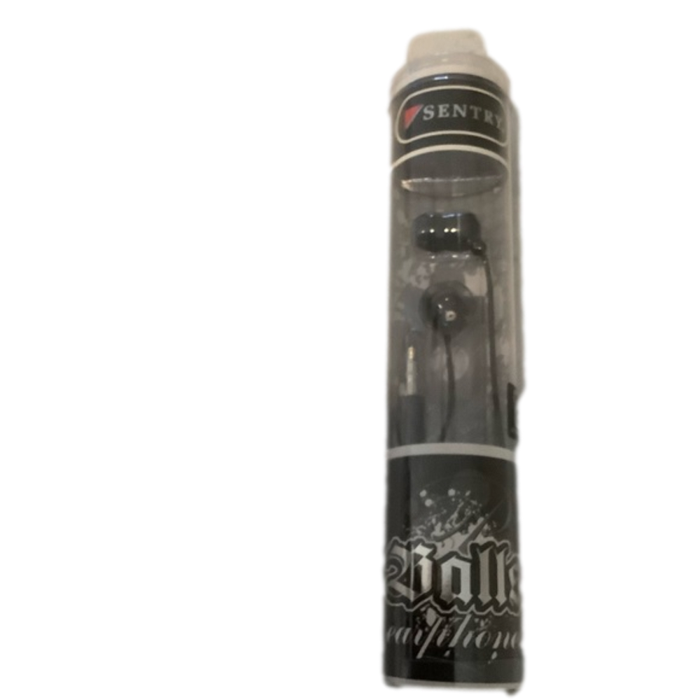 Sentry balls earphones 3.5 mm plug earbuds I-pod/mp3 4 ft cord -16 ohms